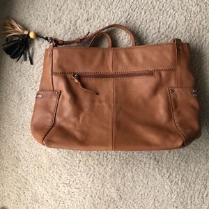 Coffee brown leather bag by The Sak